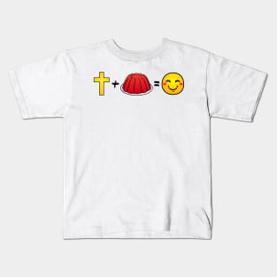 Christ plus Jello equals happiness Kids T-Shirt